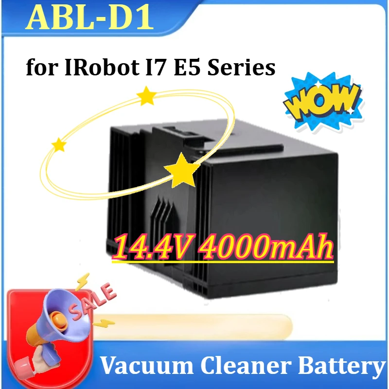 

Аккумулятор ABL-D1 для iRobot Roomba 14.4V 3400mAh, высокая емкость, для пылесосов серий iRobot I7 и E5