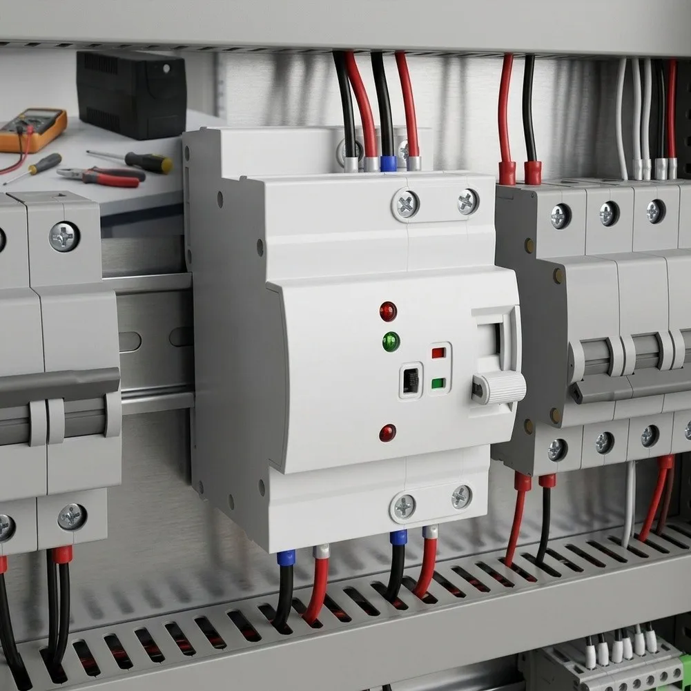 2P 220V Automatic Transfer Switch for Single Phase AC Power Backup Systems with Manual/Auto Selection and Protection