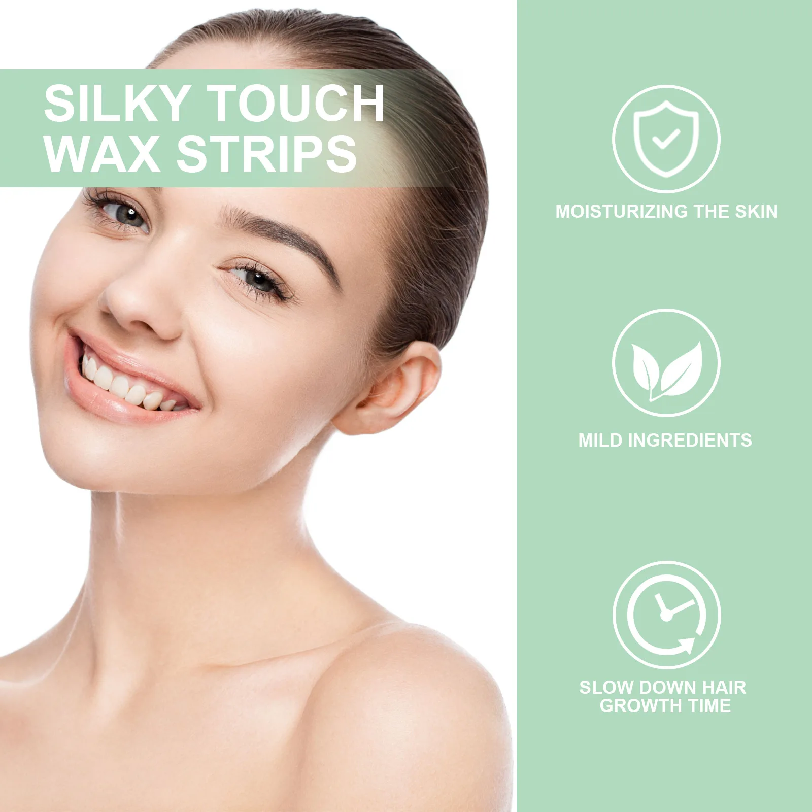 40Pcs Depilatory Wax Strips Silky Touch Wax Strips Facial Hair Removal Wax Paper For Face Neck Arm Leg Body Beauty Tools