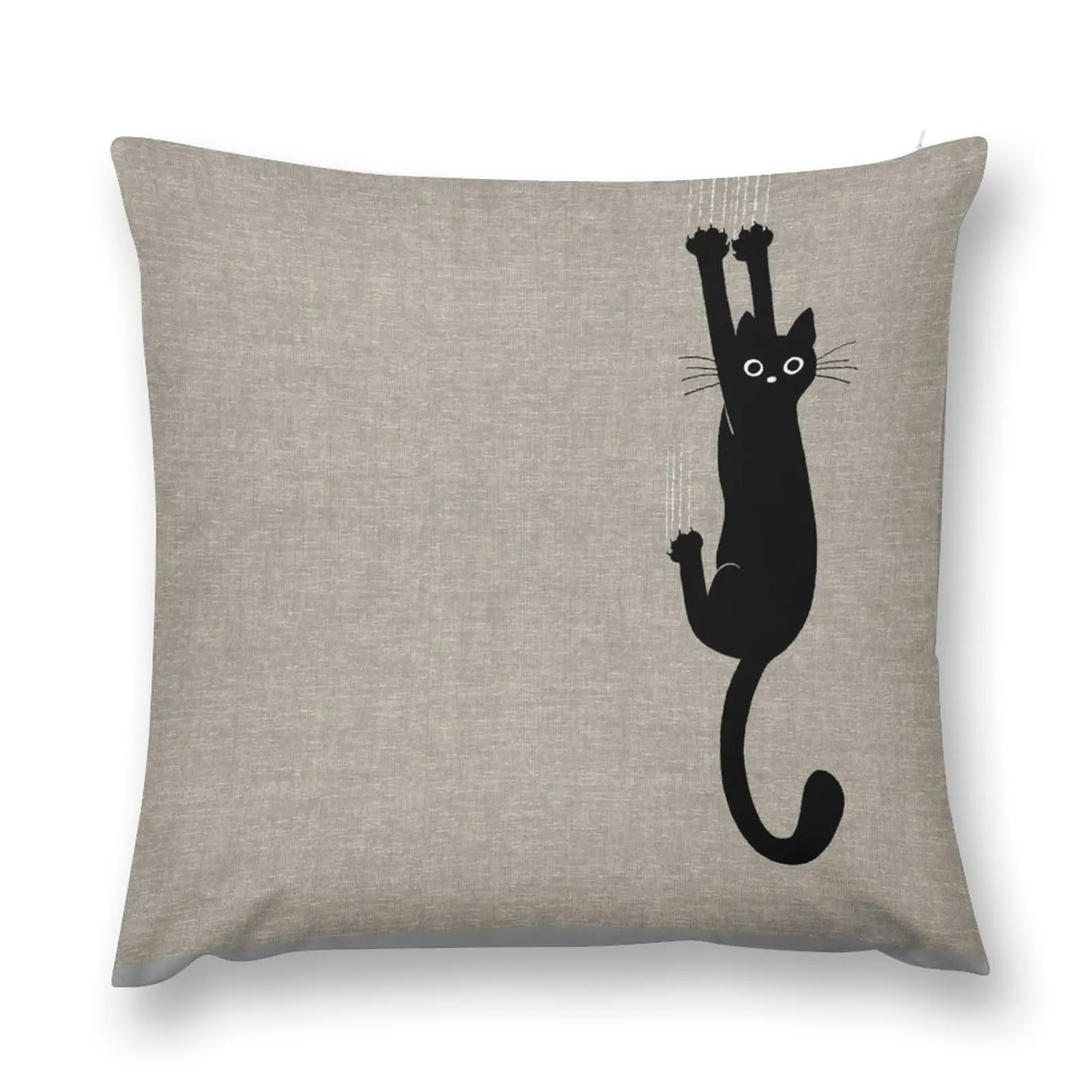 

Black Cat Holding On Throw Pillow Rectangular Cushion Cover Pillow Cases Decorative pillow