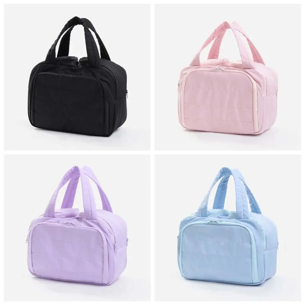 لينة Kawaii بلون حقيبة مستحضرات التجميل البلاستيكية المضادة للرذاذ المياه الحقائب مقسم حقيبة متعددة الطبقات ثلاثية الأبعاد حقيبة أدوات الزينة المحمولة يوميا