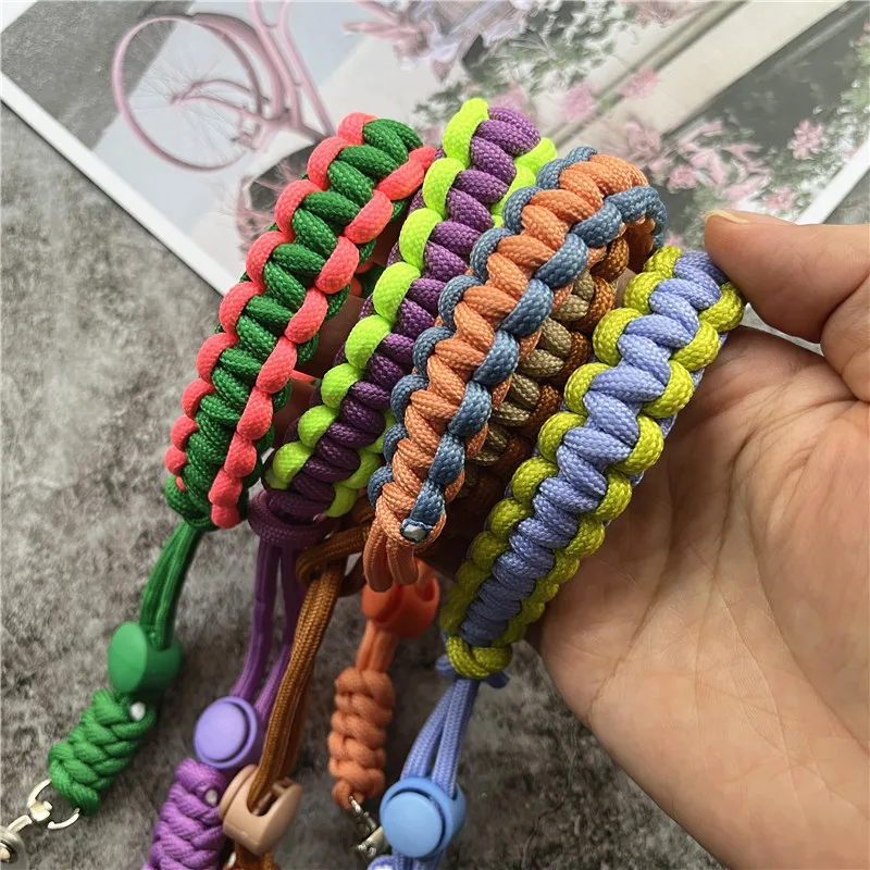 Correa de mano trenzada para teléfono móvil, correa de muñeca ajustable para colgar llaves, accesorios antipérdida
