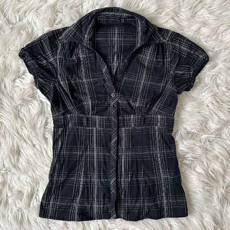 ملابس عصرية غير رسمية Rock Goth Punk Vintage ملابس الشارع الشهير High Street Top Classic Minimalist CozyFit ​   تي شيرت قصير الأكمام