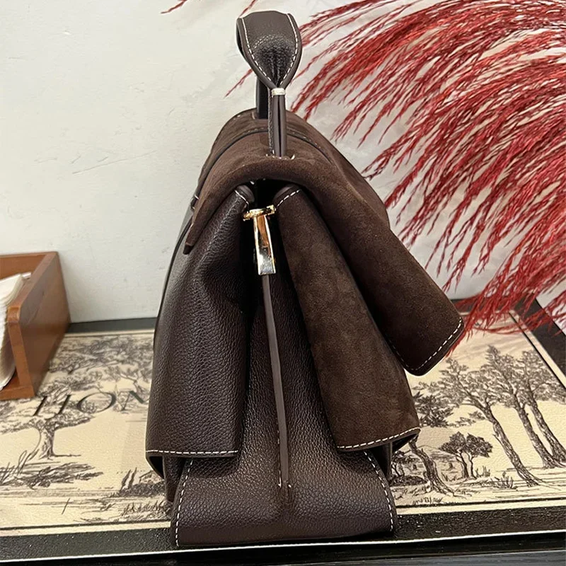 Luxus Marke Schulter Tasche Französisch Elegante Leder Handtasche Neue Matt Große-kapazität Pendler Tasche Nische Design Kreative Frauen Tasche – Detail 3