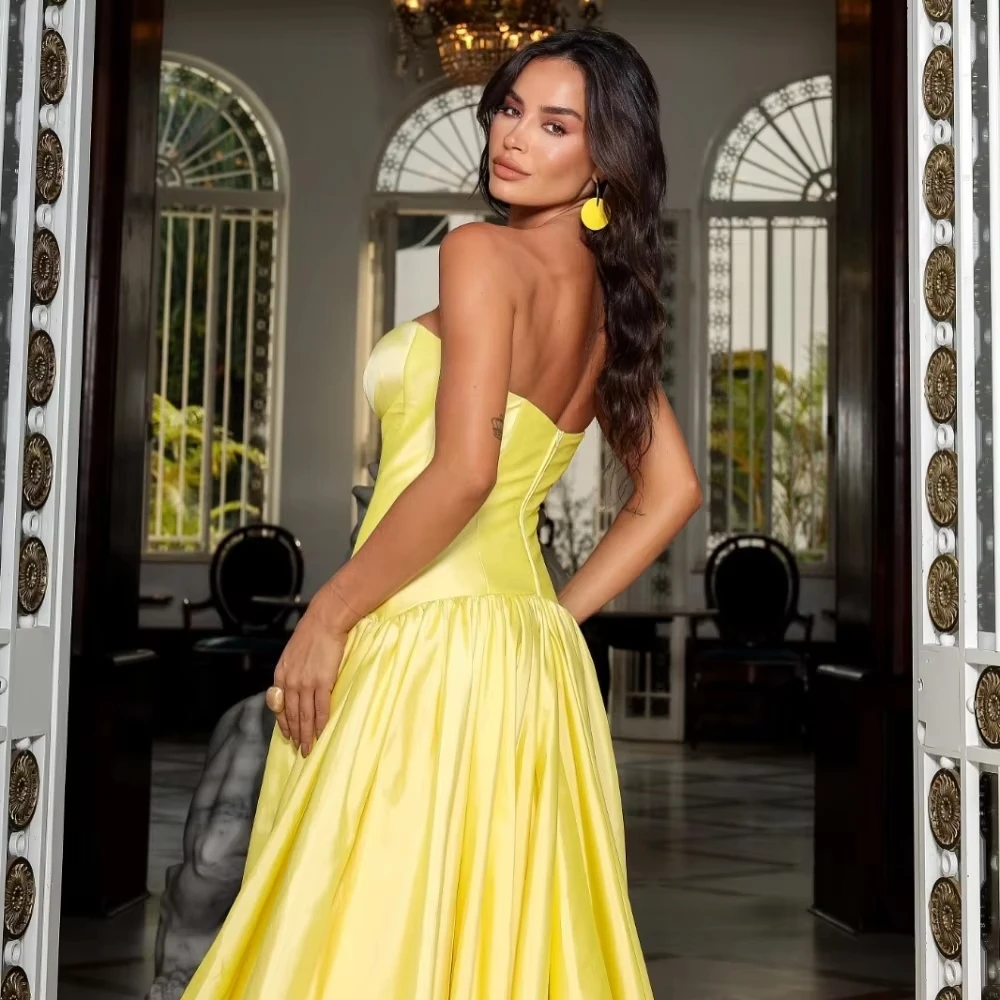 ماريسا فستان سهرة مصنوع حسب الطلب فساتين أنيقة خط فساتين نسائية أنيقة لحفلات الزفاف فستان ستان لامع للحفلات الراقصة 2025 طويل