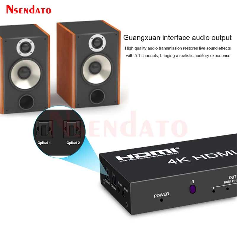 Commutateur matriciel répartiteur HDMI 4 en 2 sorties, 4x2, convertisseur audio/vidéo EDID, adaptateur pour moniteur