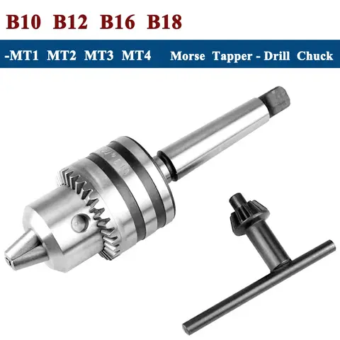 MTA MTB MT1 MT2 MT3 MT4 B10 B12 B16 B18 0.6-6/1-10/1-13/3-16/5-20mm Morse Tapper Shank Drill Chuck Arbor Lathe CNC Drill Machine
