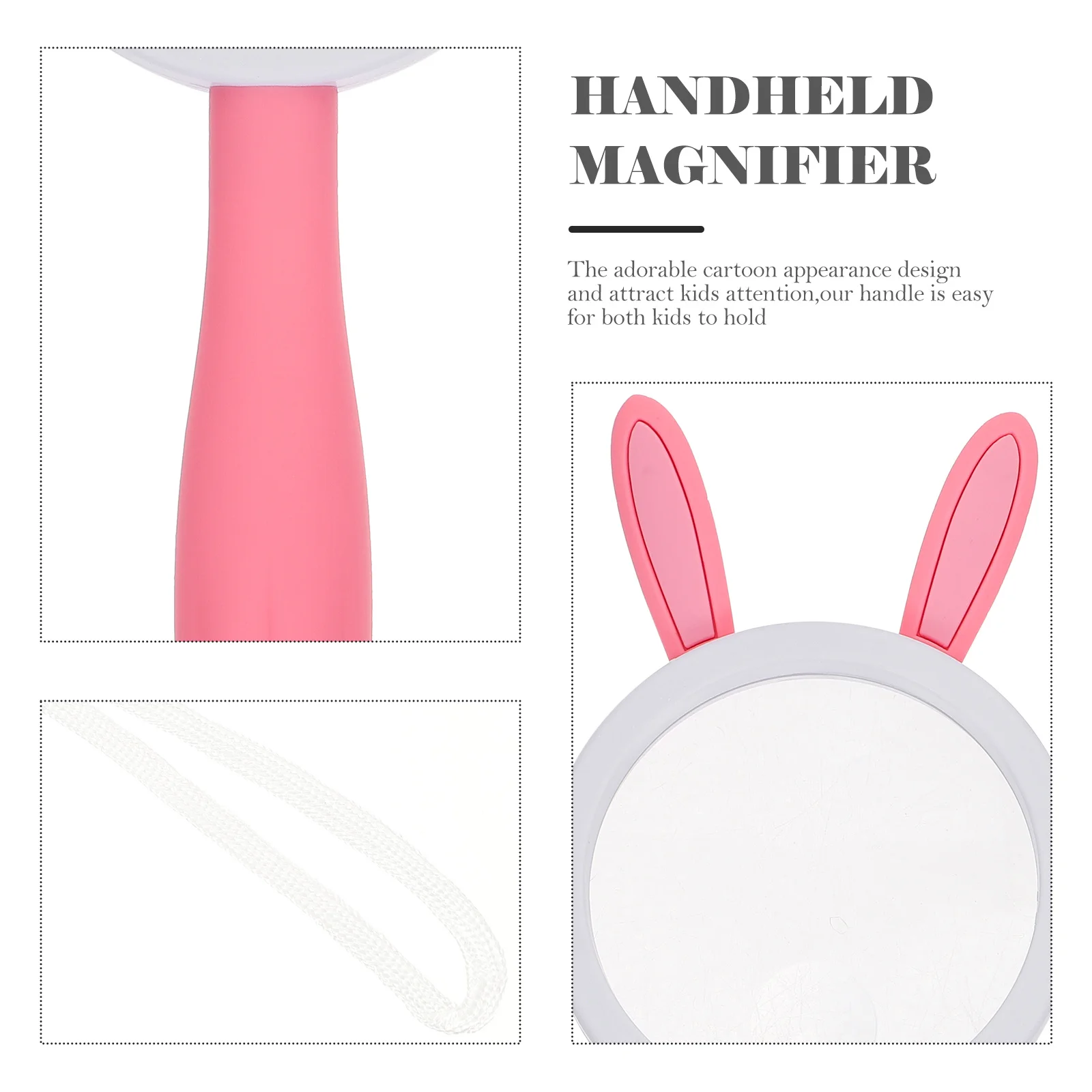 

Portable Kids Magnifying Glass with Animal Shape Strong Acrylic Lens for Outdoor Exploration Classroom Learning and Detailed