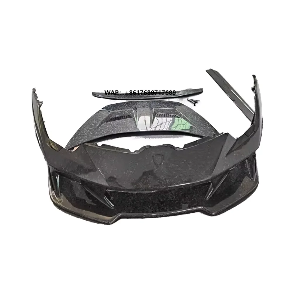 Modified Forged Pattern V Carbon Fiber Surround Body Kit Front Bumper Protection for  Hurricane Huracan LP580 LP610