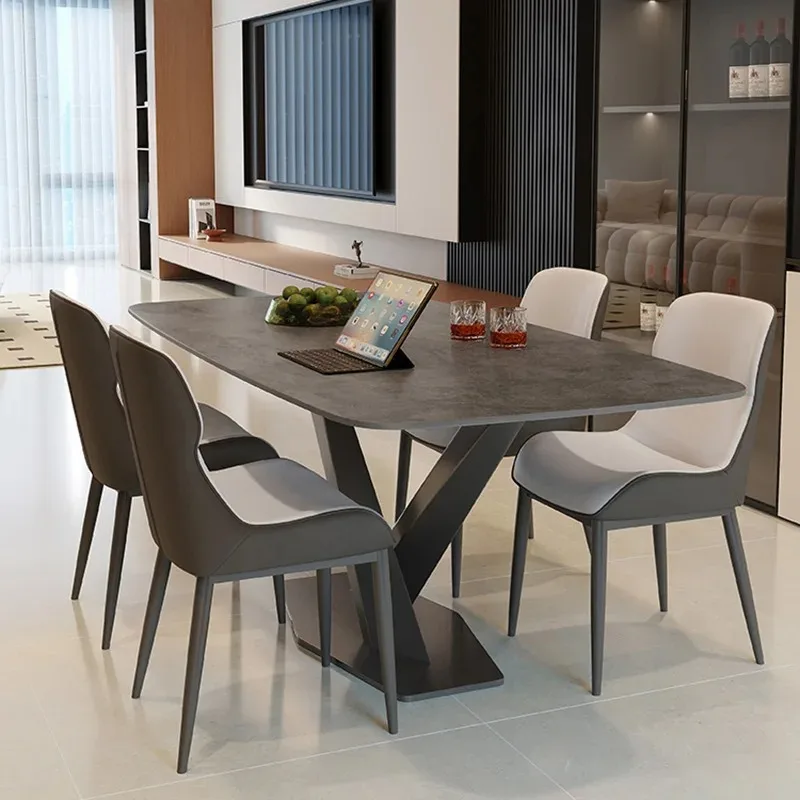 

！@Restaurant Black Dining Tables Reading Waterproof Luxury Living Room Dining Tables Kitchen Salon Tavoli Da Pranzo Furniture Ho