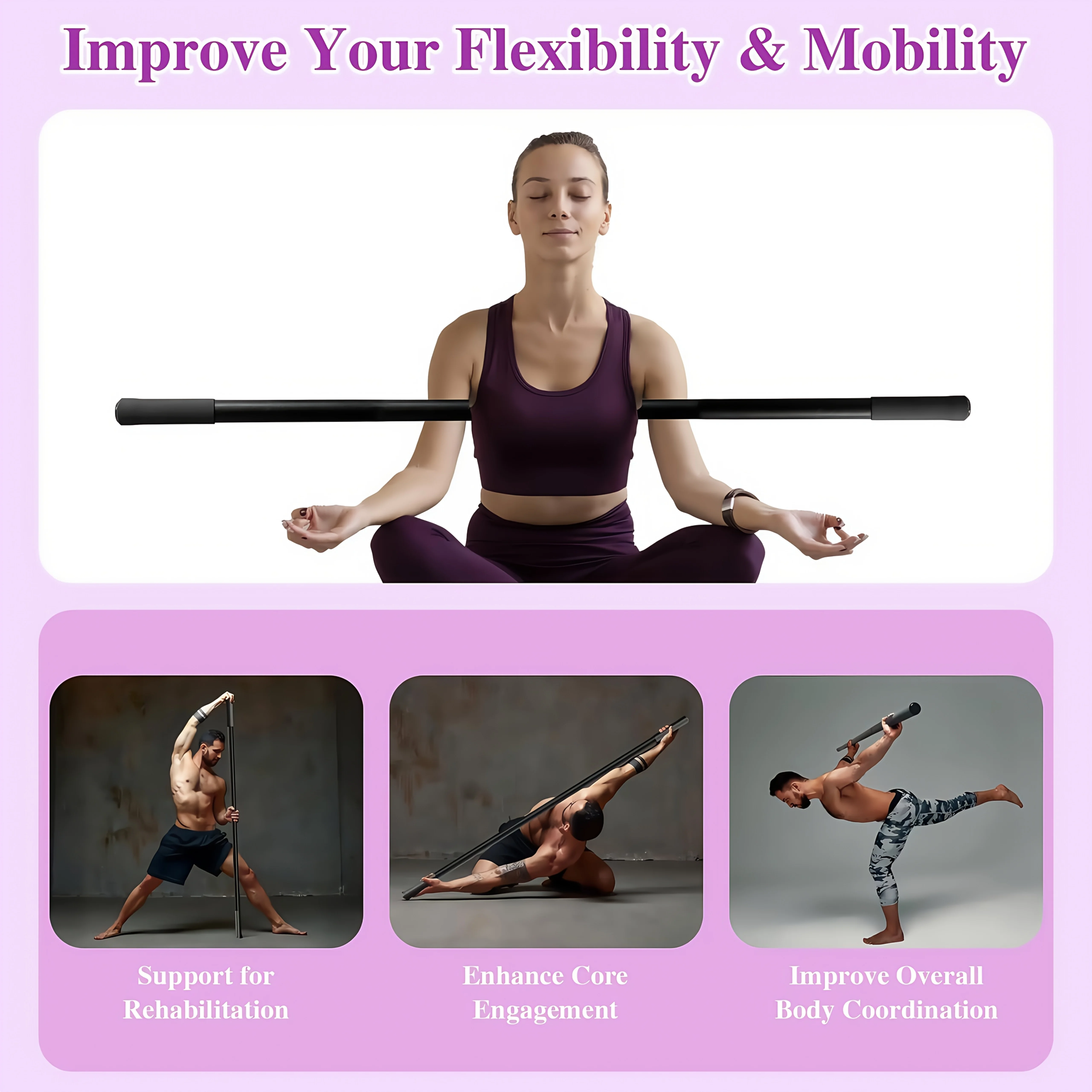 Çıkarılabilir Yoga Çubuğu Ayar - Pilates Yoga Stretching incelemesi ve fiyatı
