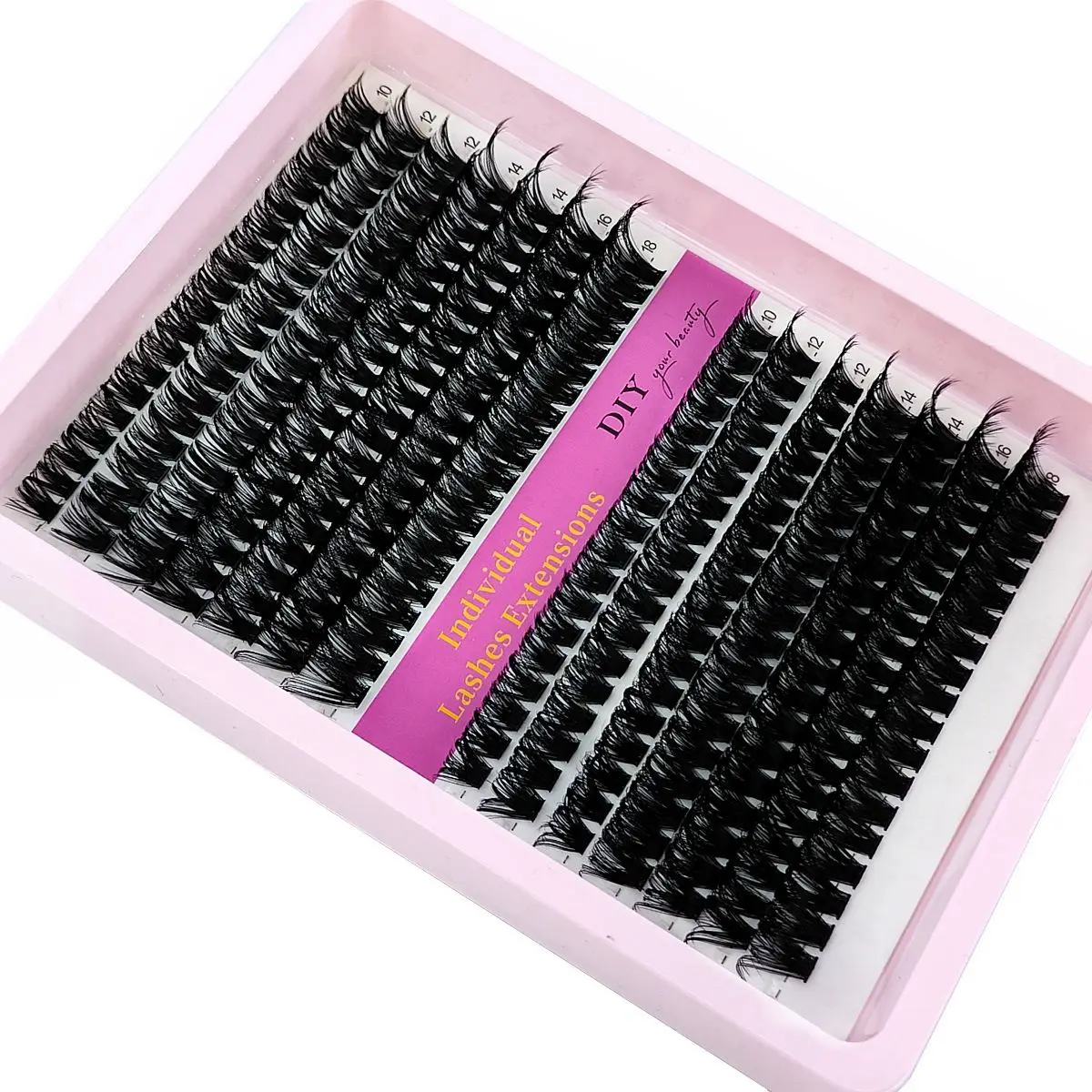 60d/80d/100d mix bandeja clusters de cílios 10-18mm mix fino extensões de cílios individuais 266/280 pçs diy vison cílios postiços maquiagem