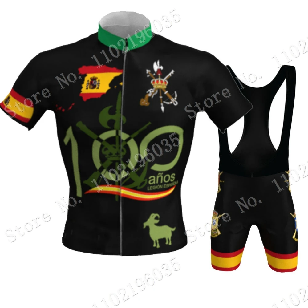 2023 LEGION Espana Cycling Jersey Set Spain Summer Bicycle Clothing Road Bike Shirts Suit Bicycle Bib Shorts MTB Ropa