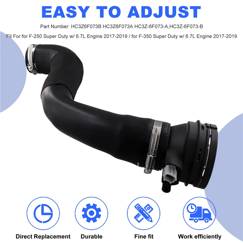 

VC-Innovative-Car Turbo Intercooler Outlet Tube For Ford Super Duty 2017-2019 HC3Z-6F073-B HC3Z-6F073-A HC3Z6F073B HC3Z6F073A