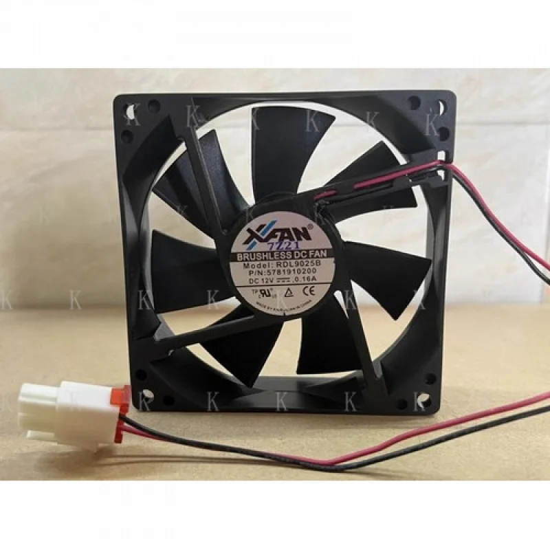 

C 1 шт. для RDL9025B 9025 DC12V 0,16A 9 см 2-контактный бесшумный охлаждающий вентилятор