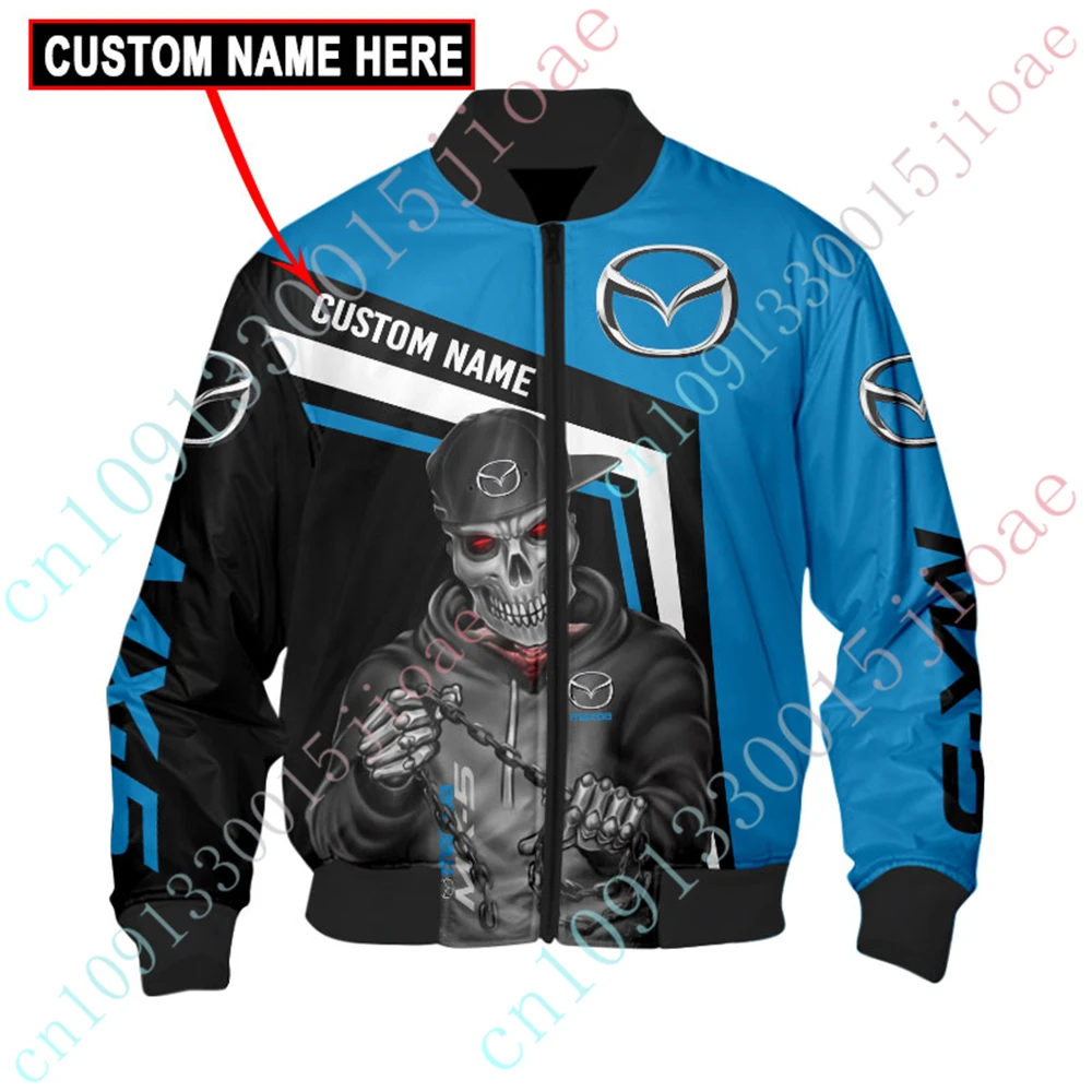 

Mazda Jackets For Men's Clothing Harajuku Parkas Windbreaker Thick Coat Techwear Baseball Uniform Bomber Jacket Custom Logo