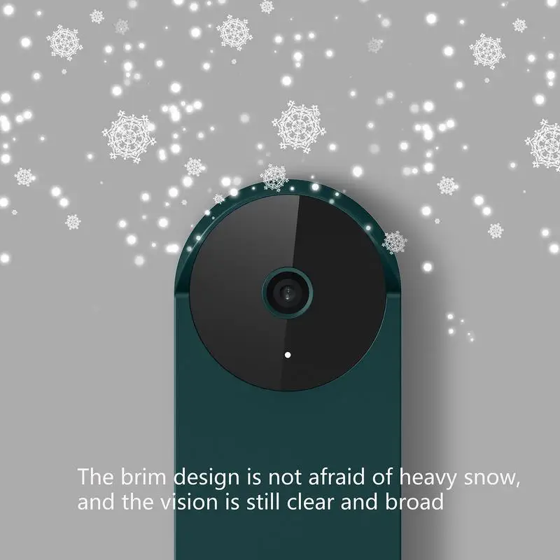 Silicone Protective Case For Smart Nest Doorbell Weather Resistant Waterproof Night Vision Silica Cover For Doorbell Protection