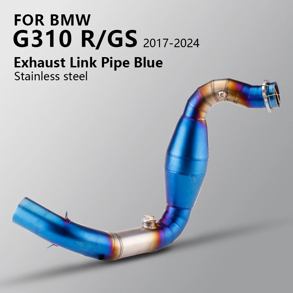 

Slip-on Motorcycle Exhaust System Header EscapeTitanium Alloy Middle Link Pipe for BMW G310GS G310R G310 2017-2024