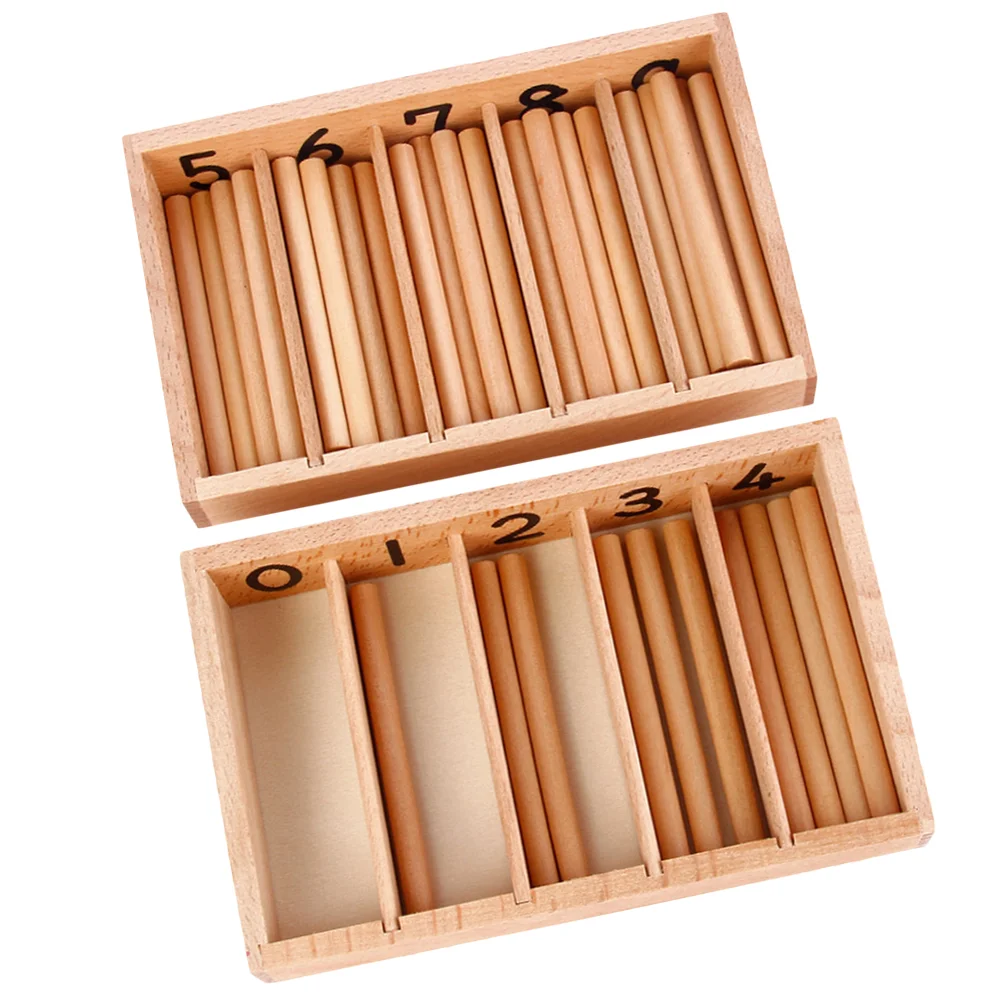 

1 Set Counting Wooden Counting Rods with Storage Box Calculation Math Educational for Kids Children