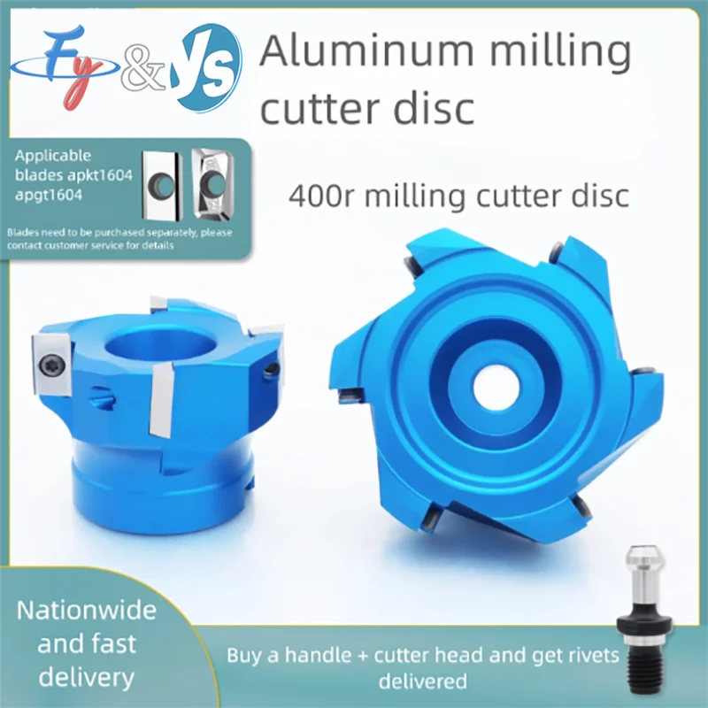 

BT40 BT30 90° Face Mill Arbor 400R for Aluminum, 1604 Fly Cutter Holder with CNC Aluminum Alloy Milling Inserts
