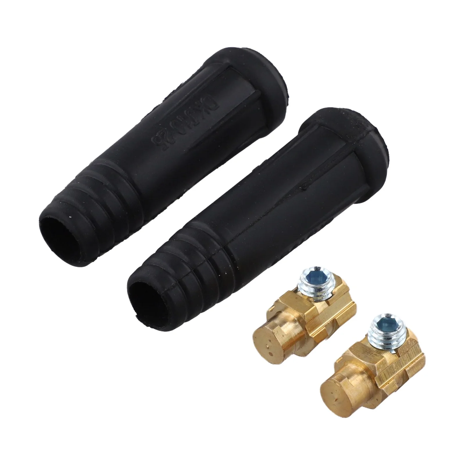 2PCS Male Cable Connectors for Welding Machine For DKJ1025 Quick Fitting Type with Rubber Brass Construction 200A