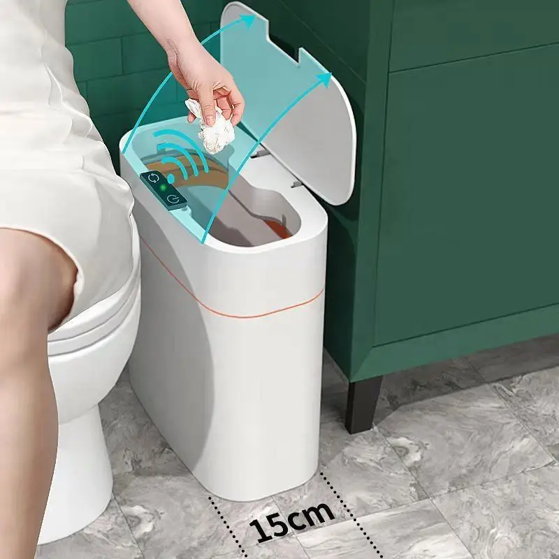 In Stock 16L Plastic Trash Can Manufacturer's New Electric Intelligent Automatic Sensor Touchless Smart Bote De Basura