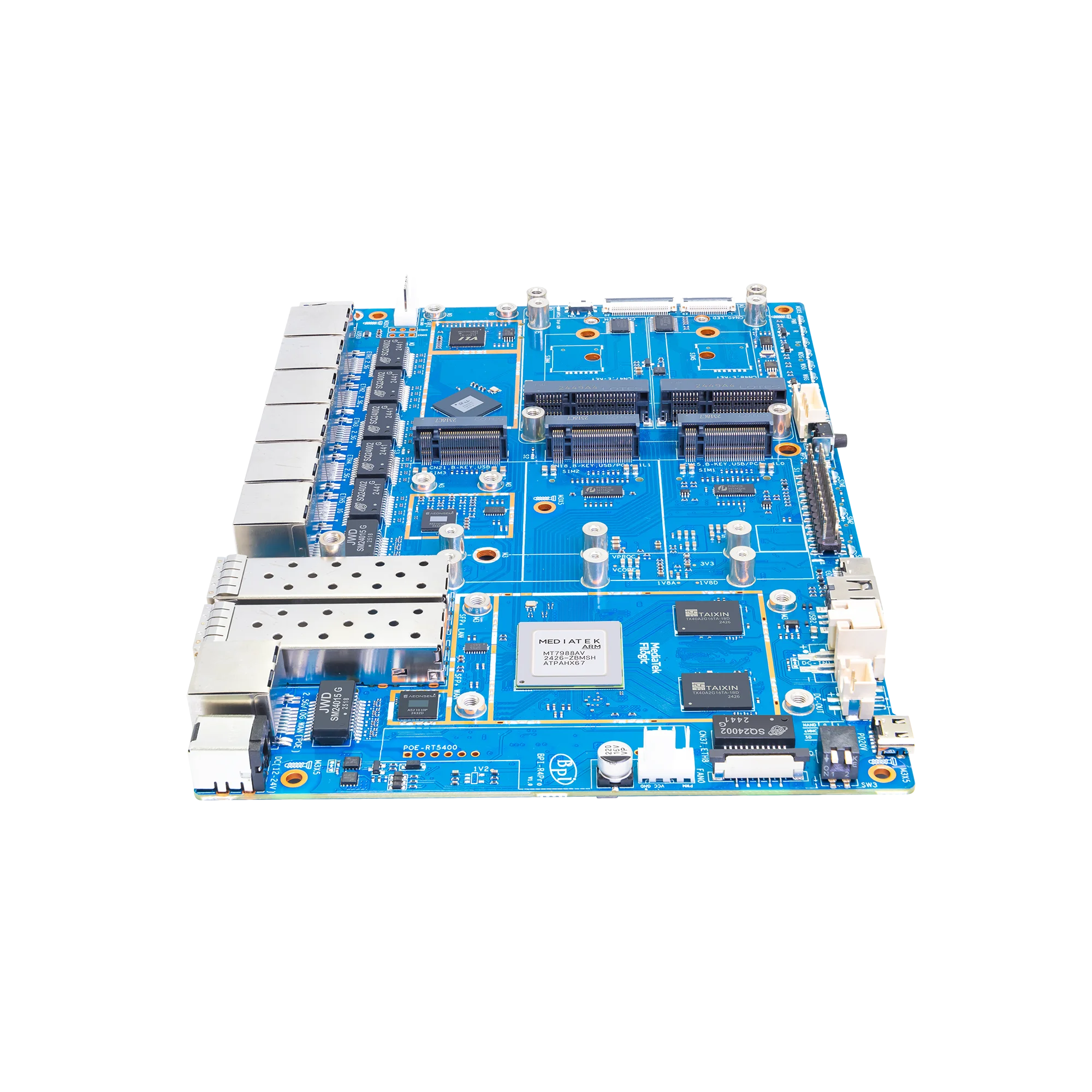 Banana Pi BPI-R4 PRO MT7988A (Filogic 880) 8GB DDR4 8GB eMMC Wifi7 Router Board Quad-core Arm Corex-A7 Home Automation