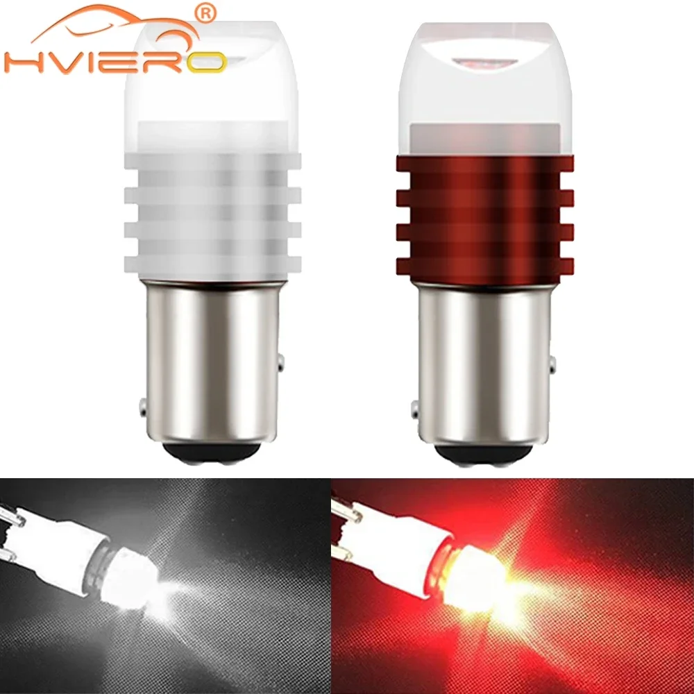 2PCS Car Brake Turn Signal Tail Flashing Light Multicolors 5630 1156 1157 T20 Strobe Lamp DC 12V Parking Reverse LED Trunk Bulb