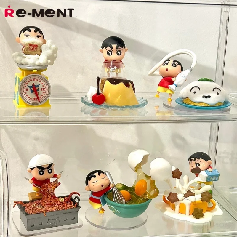 

Фигурка Re-Ment Crayon Shinchan Snack, игрушка-коллекционная модель, орнамент, подарок для фигурки и любителей игрушек, оригинальная тема с закусками
