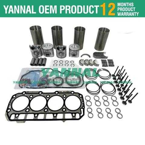Overhaul Rebuild Kit for Yanmar Engine 4TNV98 4TNV98T 4TNV98C-NMSL 4TNV98T-NSV 4TNV98-SSU
