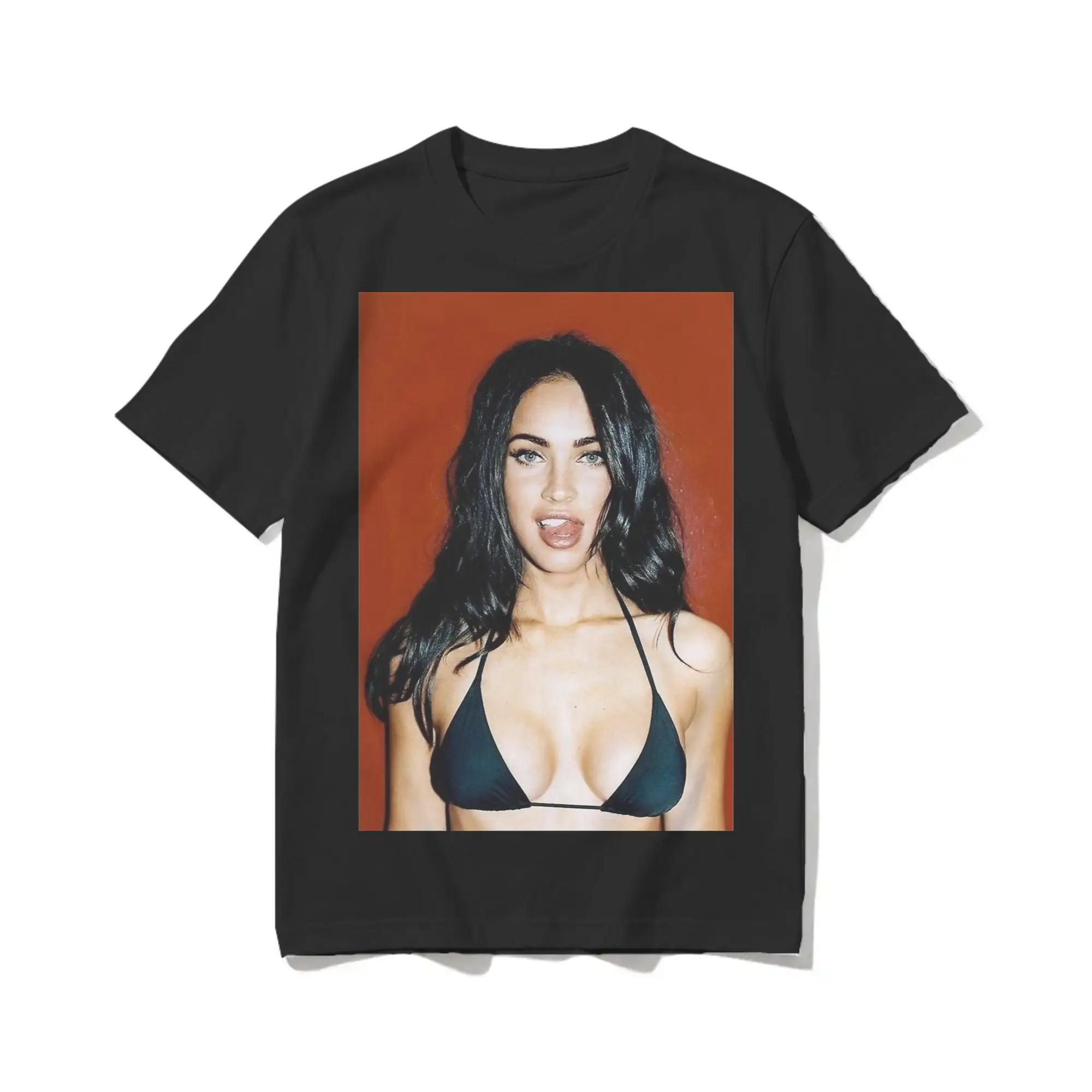 Hipster Meghan Fox Poster T-Shirts Men Women's O Neck Pure Cotton T Shirt  Short Sleeve Tee Shirt Gift Idea Clothing
