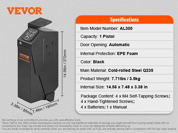 New! Gun Safe Q235 Steel Pistol Safe 3-Way Quick Access Firearm Case Gun Box Advanced Biometric Technology Travel Gun Safe