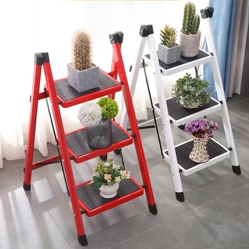 Folding Ladder, Household Thickened Ladder Stool, Flower Rack, Ladder Pedal, Indoor Ladder, Portable and Multi-purpose Ladder