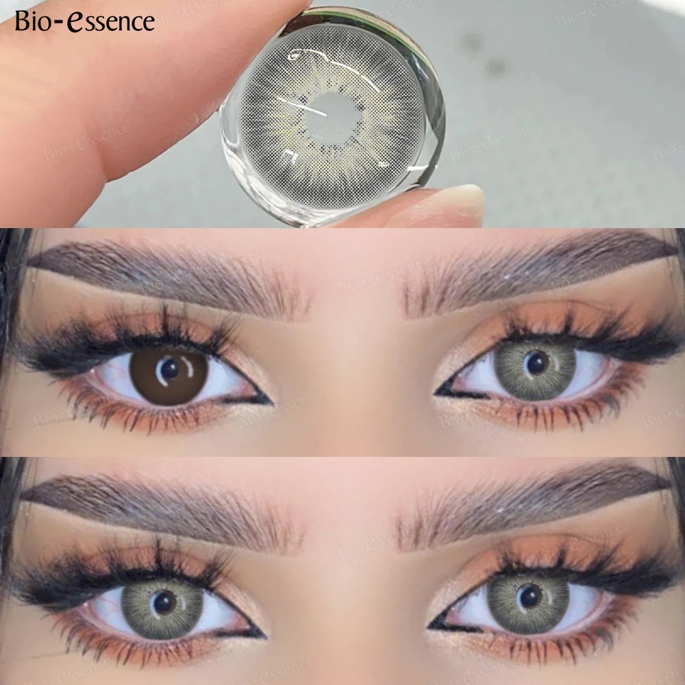 Bio-essence 1 Paar farbige Kontaktlinsen für Augenlinsen Pattaya Blue Kontaktlinsen Hochwertige natürliche Kontaktlinsen Jahres – Detail 19