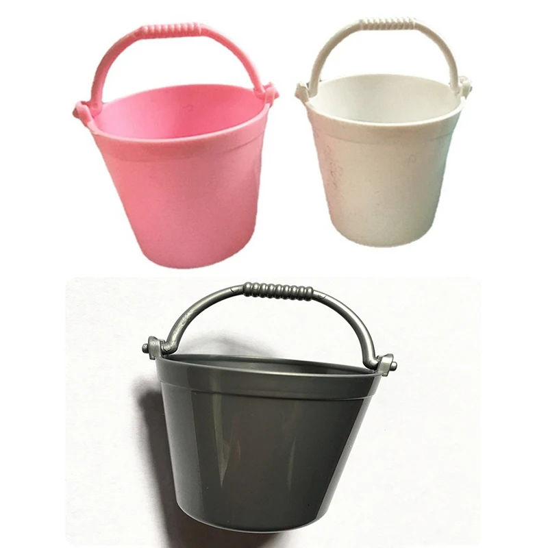 7-color Miniature Cleaning Tool Bucket Beach Playhouse Bucket Garden Tool Doll Toy Accessories