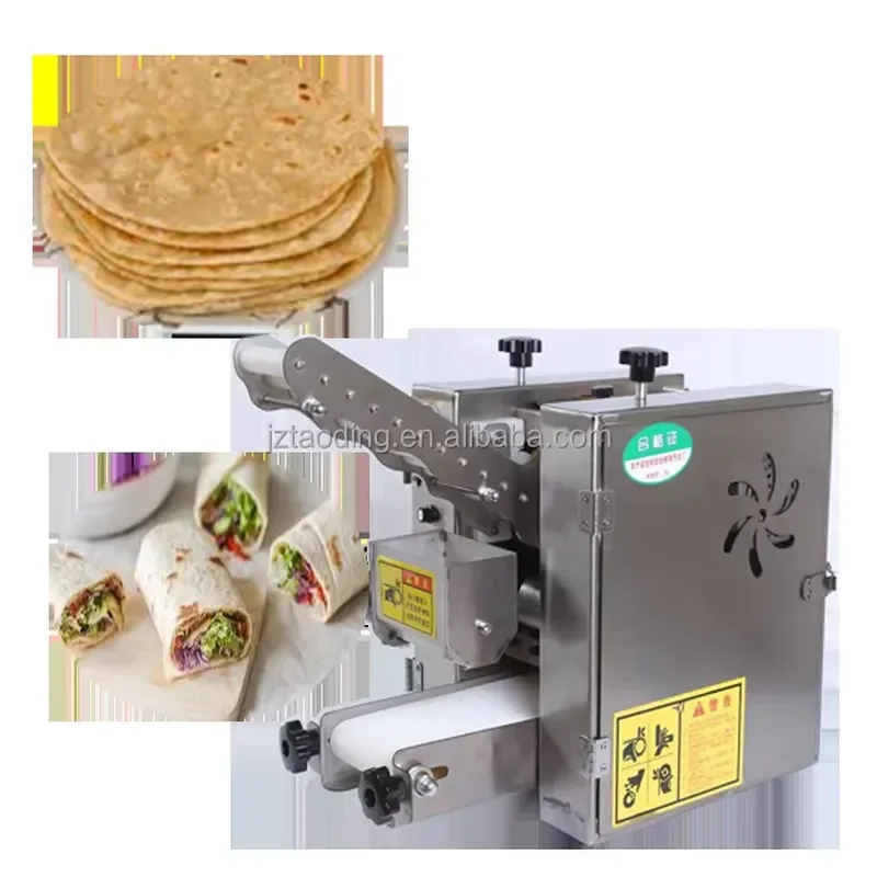 China Motorized 400W CE Certified Tortilla Bread Making Machine Panipuri Chapati Maker Roti Press Machine