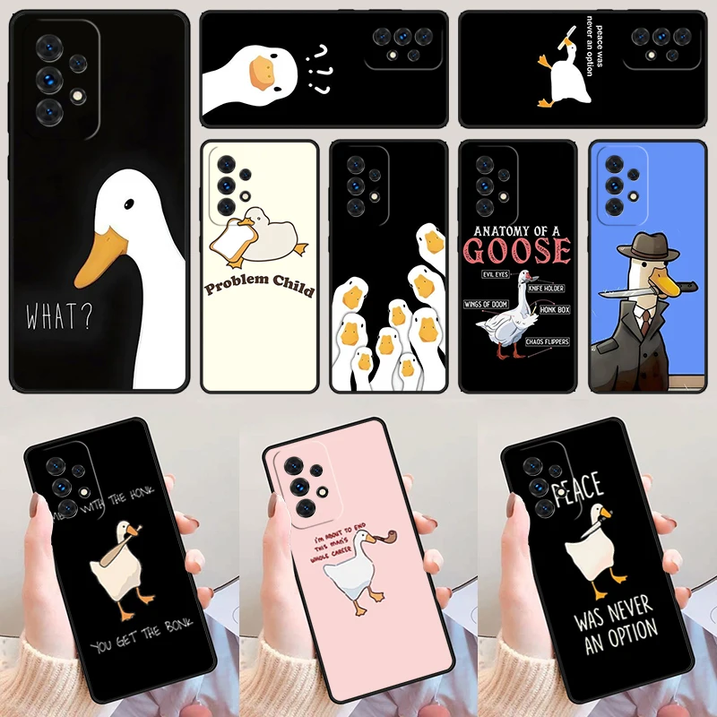 Meme Secret Goose For Samsung Galaxy A52 A72 A73 A20e A21S A50 A70 A11 A12 A42 A31 A40 A51 A71 A32 A80 A91 Phone Case