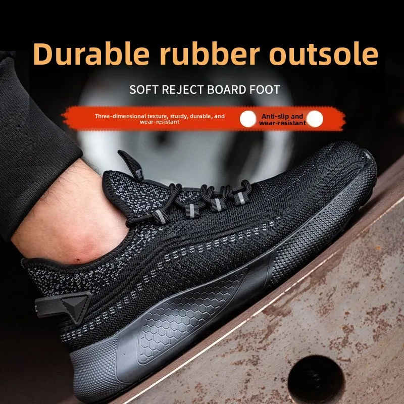 أحذية العمل أحذية السلامة أحذية حماية العمل الوقاية من الرائحة مكافحة تحطيم ثقب الرجال سلامة التنس الصلب تو أحذية السلامة