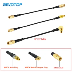1Pcs MMCX Male Plug to MMCX Female Jack Connector RF1.37 Cable Pigtail RF Coaxial Cable Extension Cord Jumper 5CM-15M
