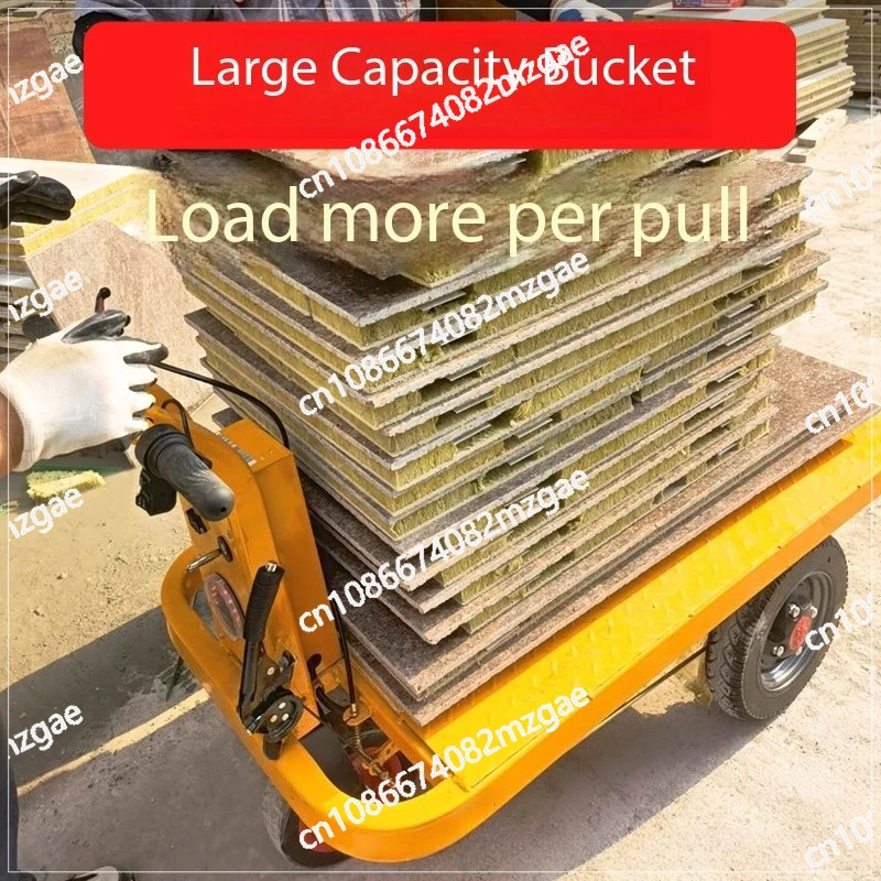 

Ручная толкающая станция для вождения, четырехколесная электрическая плоская пластина, перевернутая тяга, товары для перемещения строительной площадки, инструменты, маленькая тележка