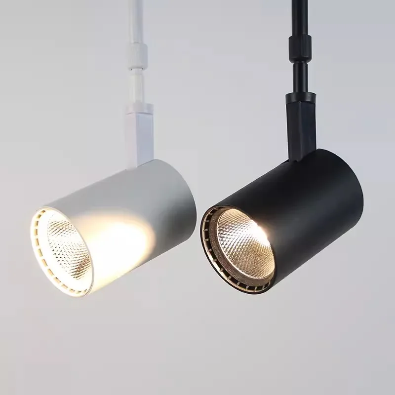 Long Pole Spotlight LED Track Light Cloth Store Kitchen Picture Lighting COB Adjustable Aluminum Surface Mounted Light Fixture