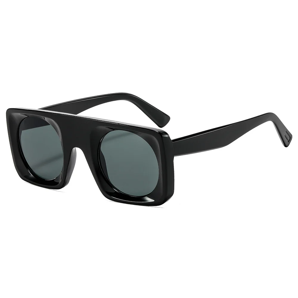 Neue 2026 Quadratische Sonnenbrille für Herren und Damen Designer Großrahmige Innenrunde Gläser Modische Sonnenschutz-Brille UV400