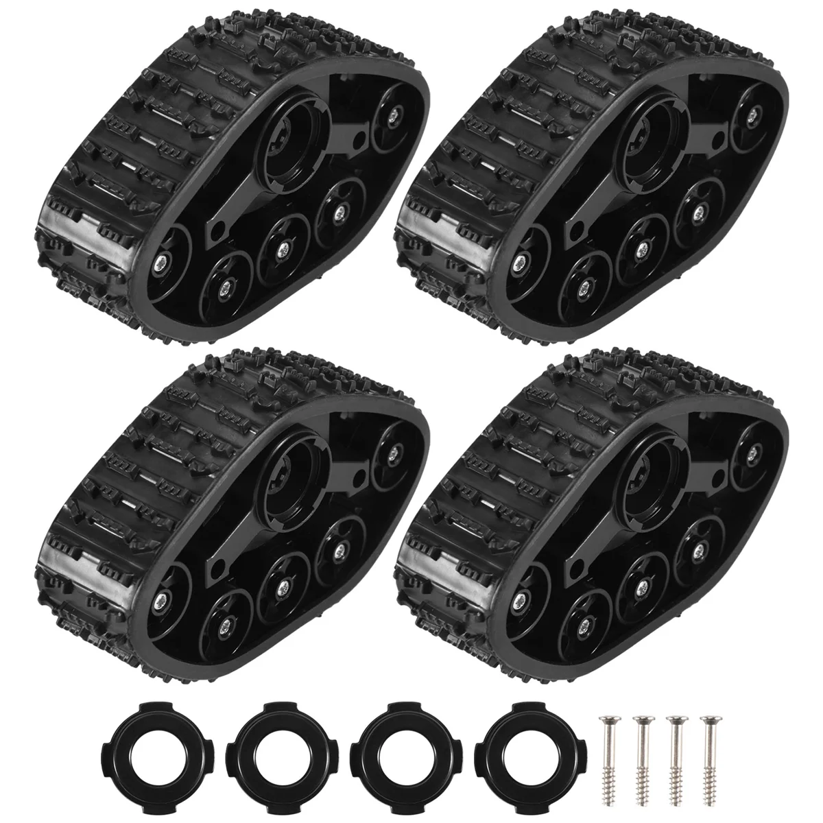 4Pcs Upgrade Track Wheels Spare Parts for 1/16 WPL B14 B24 C14 C24 Truck RC Car Accessories Upgrade Spare Parts RC Car Parts