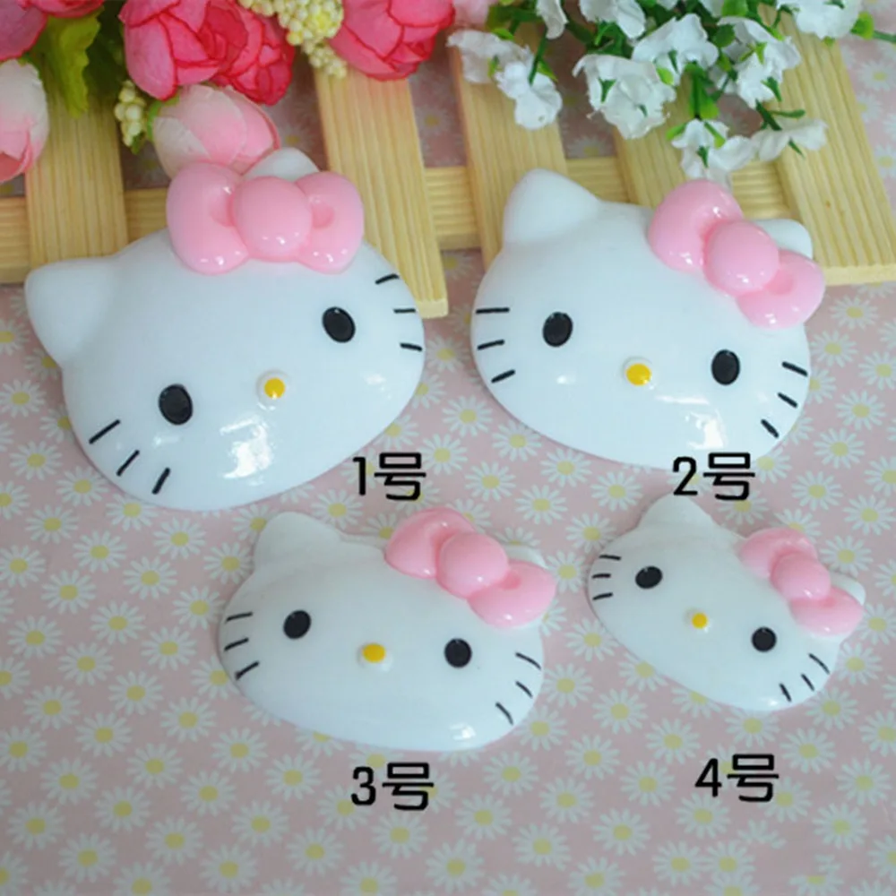 Resin Cat Head 3D patches diy decoration crafts phone hair accessories wholesale