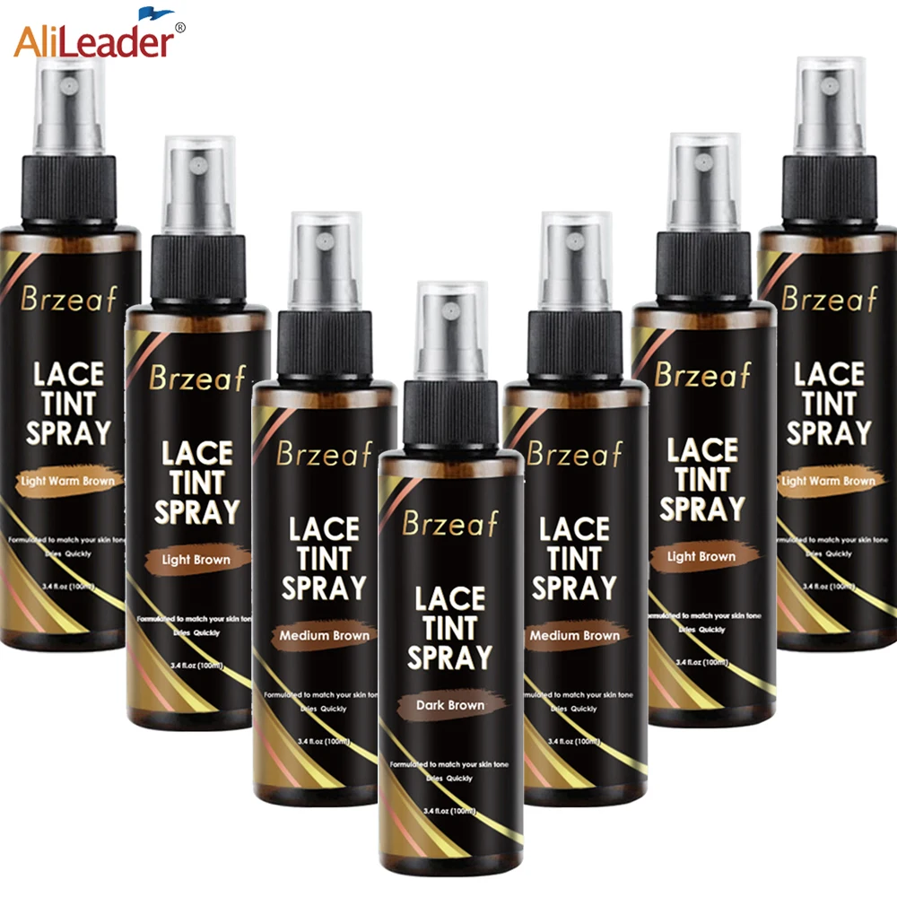 100ml Spitze Farbton Spray Licht/Medium/Licht Warm/Dunkelbraun Spitze Farbton Färben Concealer Spray Lange-anhaltende Spitze Aerosol Spray