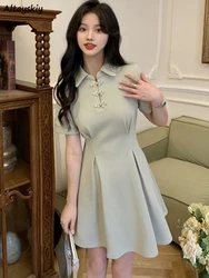 Chinese Style Dresses Women M-5XL Retro Temperament Design Mini Slim Fashion Tender Vestidos Summer Leisure Sweet Ladies Simple