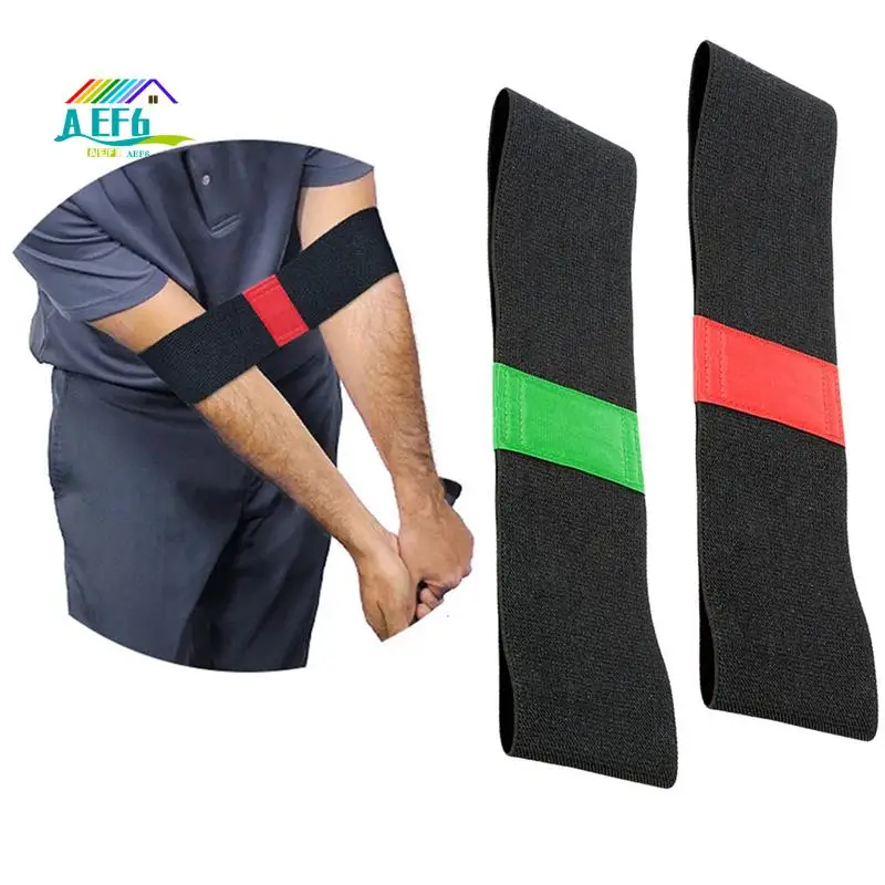

AEF6-10PCS Golf Training Aids, Golf Swing Trainer Arm Band Motion Posture Correction Belt For Golf Beginner Universal