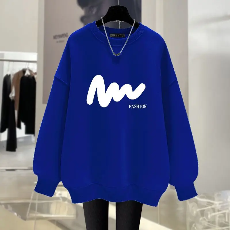 Autumn Winter Women Clothing Cartoon Printed Sweatshirts Fashion Y2K O-neck Long Sleeve Pullovers Vintage Casual Loose Hoodies