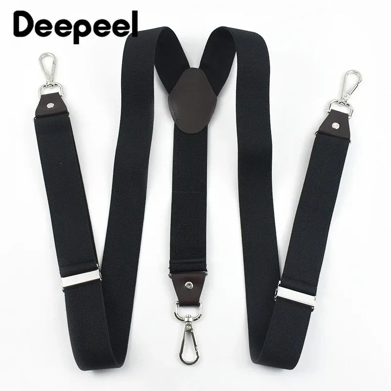Tirantes para hombres y adultos, 3 ganchos de Clip, arnés de correa elástica, tirantes para pantalones, accesorios para cinturones, 3,5x120cm, 1 ud.