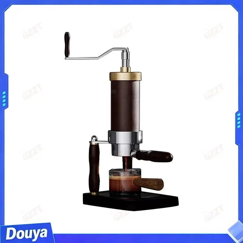 Outdoor Camping Portable Hand Crank/Pneumatic Coffee Espresso Maker Hand Rotating Variable Pressure Convenient Coffee Machine